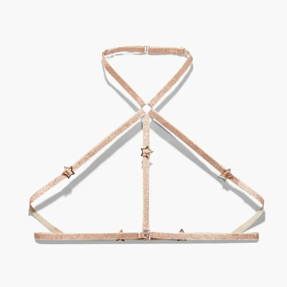 Savage X Fenty by Rihanna Body Harness | Metallic “Honey Money” Gold | Size XS-X
